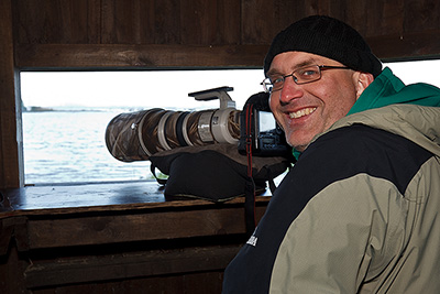 Deltagare på naturfotograf Jan Gustafssons kurs