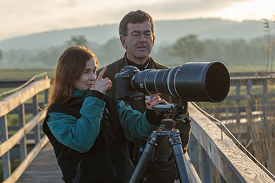 Deltagare på naturfotograf Jan Gustafssons kurs