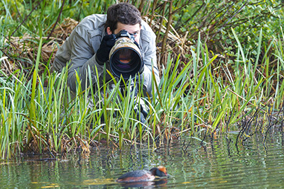 Deltagare på naturfotograf Jan Gustafssons kurs